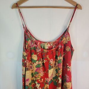 Cotton Floral Spaghetti Strap Dress
